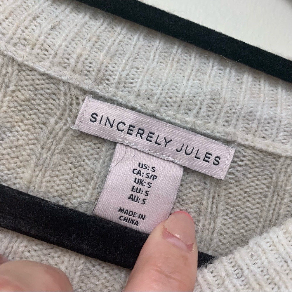 Sincerely Jules Two Tone Rib Sweater - Picture 7 of 8